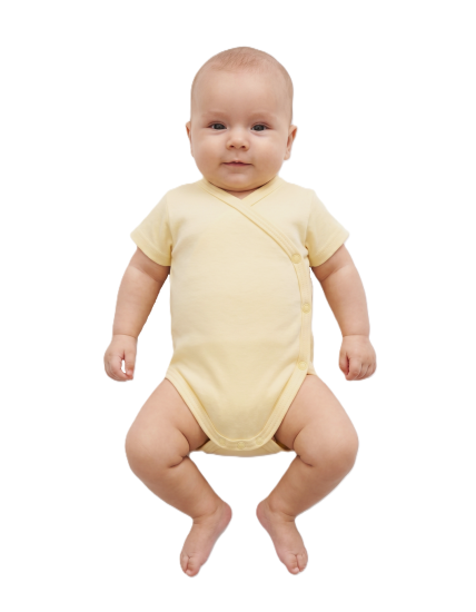 GAJI / Body krátky rukáv otvorené - žltá