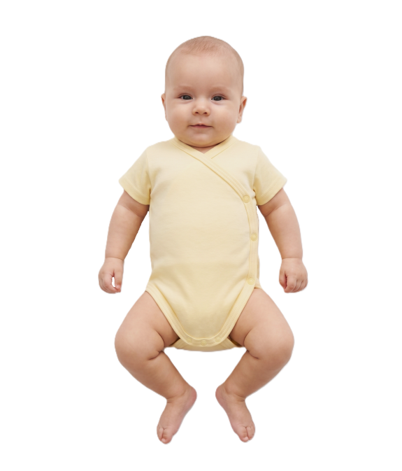 GAJI / Body krátky rukáv otvorené - žltá