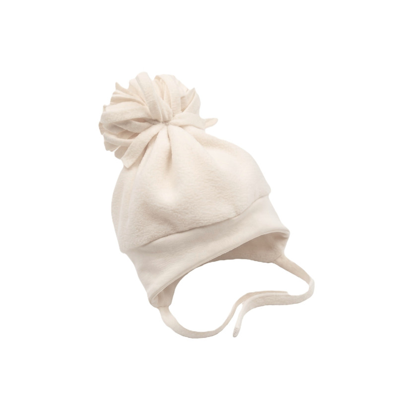 GAJI / Čiapka so strapcami flis - maslová