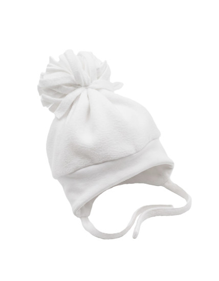 GAJI / Čiapka so strapcami flis - biela