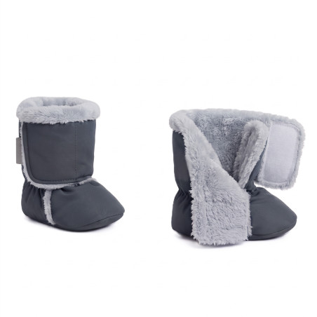 GAJI / Papučky zateplené softshell - sivá